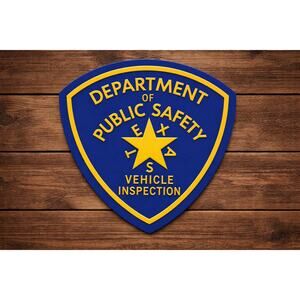 Texas Department of Public Safety Vehicle Inspection Sign Travel Car Truck Moto